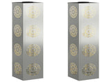 Solar LED Pathway Light 2 pcs Silver Galvanized Steel 879791