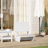 Garden Chair White Solid Pine Wood Standard Durable 859308