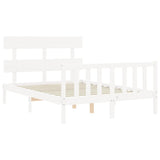 Bed Frame without Mattress White 120x200 cm Solid Wood Pine 3193267