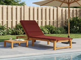 Sunlounger Cushion GEMERT 100% Polyester Red 200 x 60 x 3 cm 948508