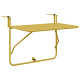 Hanging Balcony Table Folding Gold 60 x 39 x 65 cm Steel 42008076
