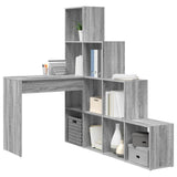 Corner Desk with Shelf Grey Sonoma 101.5 x 149.5 x 149.5 cm 3337246