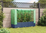 Raised Bed with Greenhouse Cover Rattan Look 120x40x138 cm 4015829