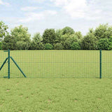 Embedded Fence Post 52 pcs Green Powder-Coated Steel 3350114