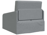 Folding Sofa Bed Light Grey 65 x 80 x 83 cm Fabric 42030494