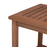 ZNTS Square Wood Side Table Carbonized Color 67801241
