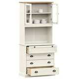Highboard "VIGO" White 80x40x176 cm Solid Wood Pine 3200584