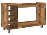 Golf Cabinet with Wheel Plain Old Wood 120 x 45 x 98 cm 899477