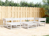 Garden Sofa Set White Solid Pine Wood Large Modular 3217031