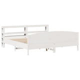 Bed Frame without Mattress White 180x200 cm Super King Solid Wood Pine 3306217