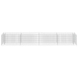 Gabion Raised Bed Silver Galvanised steel 360x50x50 cm 143561