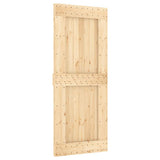 Sliding Door with Hardware Set 85x210 cm Solid Wood Pine 3332738