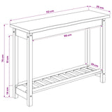 Console Table EKAI Black 112 x 35 x 76 cm Solid Pine Wood 42037017