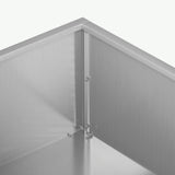 Garden Planter 2 pcs Silver 100 x 100 x 20 cm Galvanised Steel 8005033