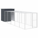 Chicken Cage Anthracite Galvanised steel 165x659x181 cm Durable 3189110