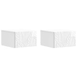 Wall-Mounted Bedside Cabinet 2 pcs High Gloss White 898794