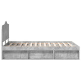 Bed Frame with Headboard Concerte 120 x 200 cm Solid Pine Wood 3413329