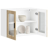 Kitchen Wall Cabinet with Glass Door Porto Sonoma Oak 854090