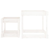 Sand Tables 2 pcs White Solid Wood Pine 825052