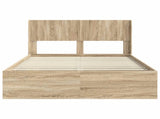 Bed Frame with Storage and Headboard Sonoma Oak 160 x 200 cm 3414189