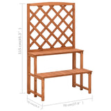 Plant Stand with Trellis 70x42x115 cm Solid Fir Wood 316413