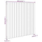 Wall Headboard Honey Brown 108x3x110 cm Solid Wood Pine 824926