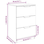 Bedside Cabinet Black 40x36x65 cm 811270