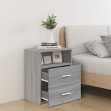 Bed Cabinets 2 pcs Grey Sonoma 50x32x60 cm 815861