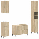 4 Piece Bathroom Cabinet Set ZWOLLE Sonoma Oak Engineered Wood 3417920