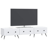 TV Cabinet with Drawer White 147 x 34.5 x 30 cm Engineered Wood 895625