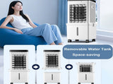 Portable Air Cooler, 12L Evaporative Cooling Fan with Remote, 3 Speed Air Conditioner Unit, 7H 66196818