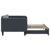 Daybed with Trundle without Mattress Dark Grey 90x190 cm Single 3197154