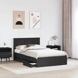 Bed Frame with Drawer Black 120 x 200 cm Engineer Wood 3408006