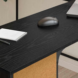Desk Black Oak 141 x 141 x 75 cm Engineered Wood 882877