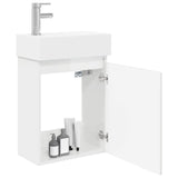 Bathroom Vanity Unit with Tap High Gloss White 889505