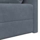 Floor Sofa Bed Dark Grey 213 x 70 x 77 cm Velvet 4106727