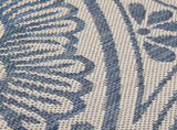 Outdoor Flatweave Rug 120x170 cm Blue Pattern 340830