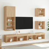 TV Cabinet with LED Lights Sonoma Oak 40.5x30x102 cm 837059