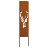 Garden Privacy Screen Rusty 32 x 140 cm Weathering steel 876265