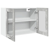 Hanging Glass Cabinet Lyon Concrete Grey 80x31x60 cm 856118
