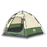 Camping Tent Cabin 4-Person Green Quick Release 4005335