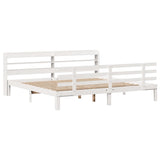 Bed Frame with Headboard without Mattress White 180x200 cm Super King 3306860