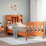 Bed Frame without Mattress Wax Brown 100x200 cm Solid Wood Pine 3323268
