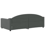 Day Bed without Mattress Dark Grey 90x190 cm Single Fabric 354197