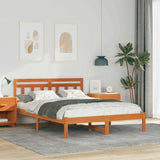 Bed Frame Brown 120 x 200 cm Solid Pine Wood 872376