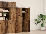 Highboard 2 pcs Old Wood 70 x 42.5 x 185 cm 3365591