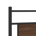 Bed Frame without Mattress Brown Oak 100x200 cm Engineered Wood 4107029