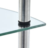 5-Tier Shelf Transparent 30x30x130 cm Tempered Glass 249516
