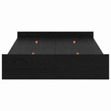 Storage Bed Frame Black oak 120 x 190 cm Engineered wood 3335326