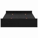 Storage Bed Frame Black Oak 120 x 190 cm Engineered Wood 3335326